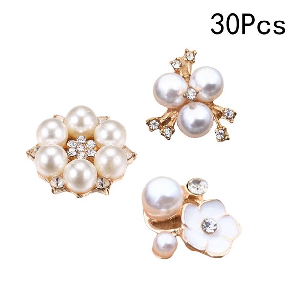 30 pcs pearl embellishment exquisite plating alloy shinny handmade floral diy accessories rhinestone pearl button for girl woman
30 pcs pearl embellishment exquisite plating alloy shinny handmade floral diy accessories rhinestone pearl button for girl woman