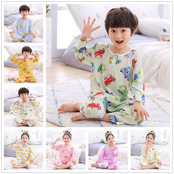 baby boys girls 3/4 sleeves shirt full length pants pajama sets kids home wearing air-conditioned clothing children sleepwear y200704, Blue;red
baby boys girls 3/4 sleeves shirt full length pants pajama sets kids home wearing air-conditioned clothing children sleepwear y200704, Blue;red