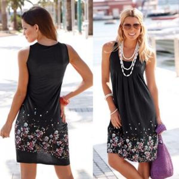 women floral dress girl flower print sleeveless swing vest dresses summer casual beach vest dress t shirt lady clothing 10colors gga1590, Red;yellow
women floral dress girl flower print sleeveless swing vest dresses summer casual beach vest dress t shirt lady clothing 10colors gga1590, Red;yellow