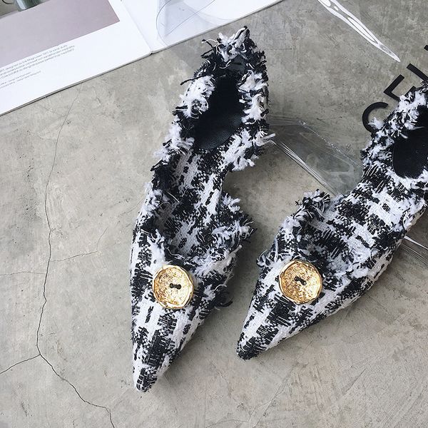 boussac costume tweed plaid women pumps high heels pointed toe kitten heel women pumps elegant buckle ladies shoes swb0104, Black
boussac costume tweed plaid women pumps high heels pointed toe kitten heel women pumps elegant buckle ladies shoes swb0104, Black