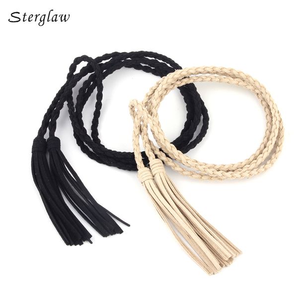 145cm long gum plaiting rope braided belt female 2017 russia ladies slimming weaving tassel belts cinturones de marca n048, Black;brown
145cm long gum plaiting rope braided belt female 2017 russia ladies slimming weaving tassel belts cinturones de marca n048, Black;brown