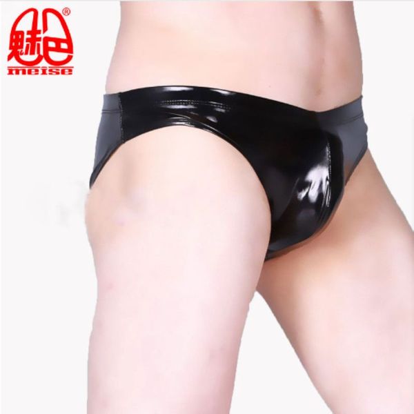 men briefs fashionable small nene shiny glossy underware male erotic lingerie faux leather cool shiny mirror tight panties, Black;white
men briefs fashionable small nene shiny glossy underware male erotic lingerie faux leather cool shiny mirror tight panties, Black;white