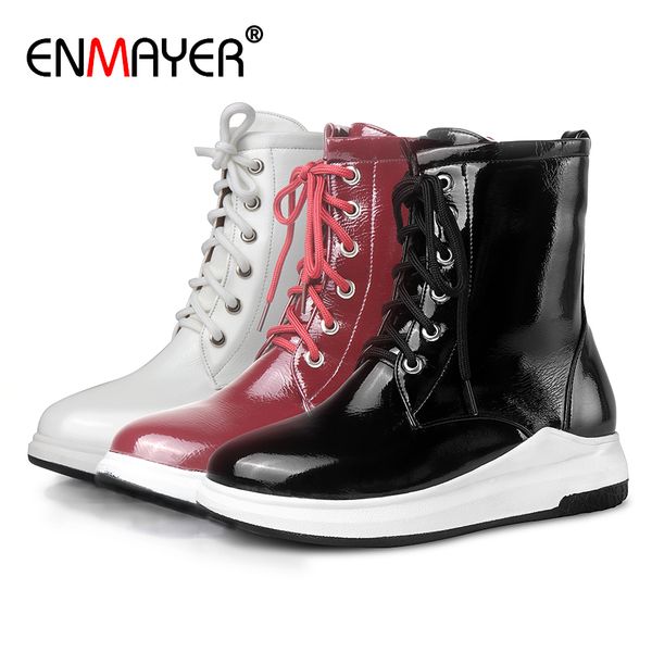 enmayer microfiber round toe height increasing cross-tied ankle boots zip solid short plush black boots winter shoes women flat
enmayer microfiber round toe height increasing cross-tied ankle boots zip solid short plush black boots winter shoes women flat