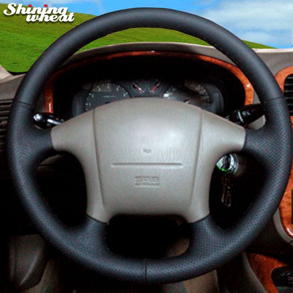 shining wheat hand-stitched black leather steering wheel cover for sonata old sonata 2005
shining wheat hand-stitched black leather steering wheel cover for sonata old sonata 2005