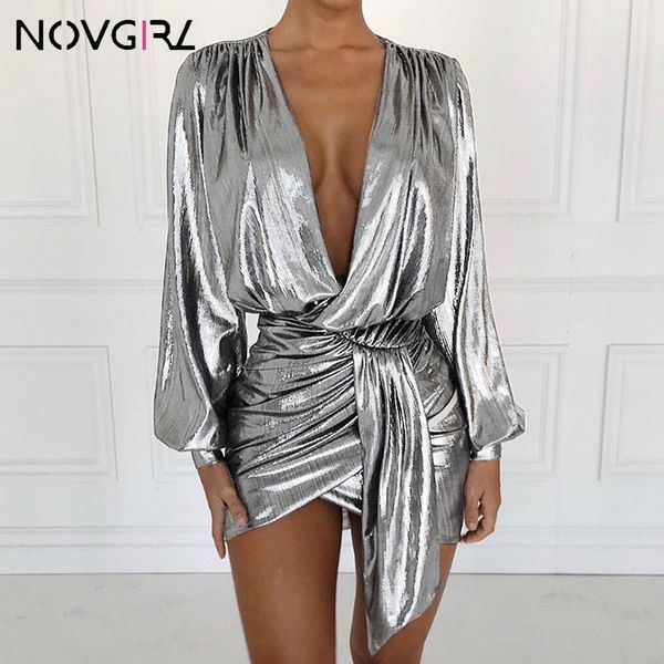 novgirl deep v neck sashes bandage bodycon dress women 2019 gold bronzing wrap dress ruched robe club party bling vestidos, Black;gray
novgirl deep v neck sashes bandage bodycon dress women 2019 gold bronzing wrap dress ruched robe club party bling vestidos, Black;gray