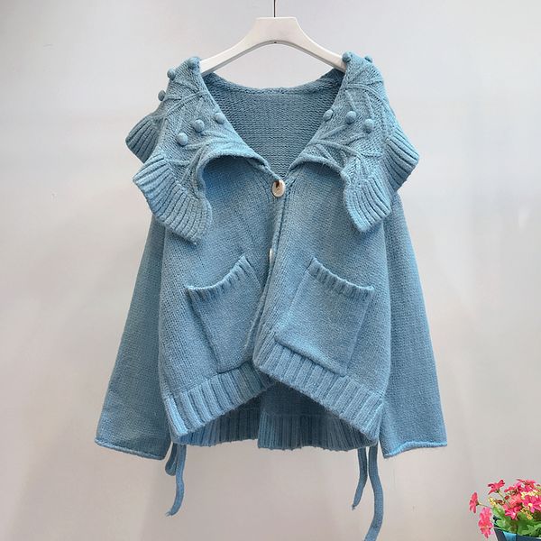h.sa 2019 women winter oversized sweater cardigans big collar ruffles loose jumpers green beige cardigans feminino button up, White
h.sa 2019 women winter oversized sweater cardigans big collar ruffles loose jumpers green beige cardigans feminino button up, White