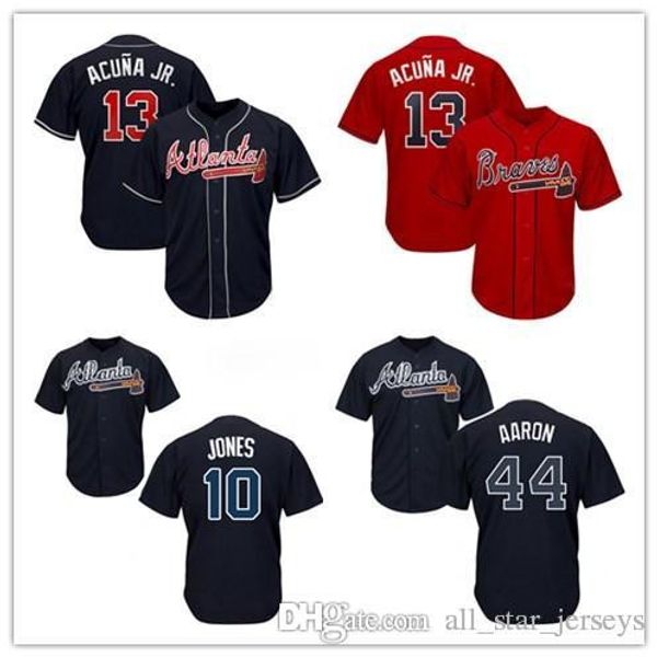 2019 new Braves Baseball Jersey cool base Atlanta 13 Ronald Acuña Jr. 44 Hank Aaron 10 Chipper Jones 7 Dansby Swanson Freeman Murphy df
2019 new Braves Baseball Jersey cool base Atlanta 13 Ronald Acuña Jr. 44 Hank Aaron 10 Chipper Jones 7 Dansby Swanson Freeman Murphy df