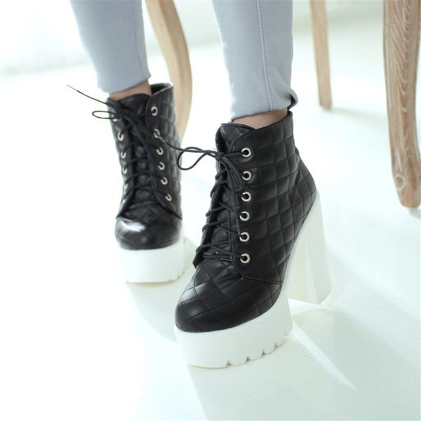 ymechic 2018 autumn white black lace up gothic shoes punk platform block high heels women rock street ankle motorcycle boots 43
ymechic 2018 autumn white black lace up gothic shoes punk platform block high heels women rock street ankle motorcycle boots 43
