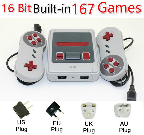 167 classic game for 16b games dual gamepad mini tv video game console 16 bit retro handheld family video game player
167 classic game for 16b games dual gamepad mini tv video game console 16 bit retro handheld family video game player