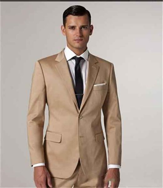 side vent two buttons khaki groom tuxedos notch lapel men suits 2 pieces wedding/prom/dinner blazer (jacket+pants+tie) w825, Black;gray
side vent two buttons khaki groom tuxedos notch lapel men suits 2 pieces wedding/prom/dinner blazer (jacket+pants+tie) w825, Black;gray