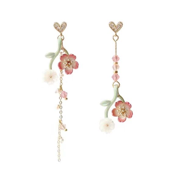 2020 korean new branches heart dangle earring crystal flower long tassel earrings fashion female temperament jewelry, Silver
2020 korean new branches heart dangle earring crystal flower long tassel earrings fashion female temperament jewelry, Silver