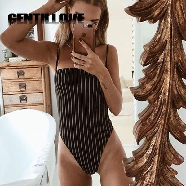 women's jumpsuits & rompers gentillove stripe backless bodysuit women spaghetti straps sleeveless summer beach bodysuits clim cami, Black;white
women's jumpsuits & rompers gentillove stripe backless bodysuit women spaghetti straps sleeveless summer beach bodysuits clim cami, Black;white