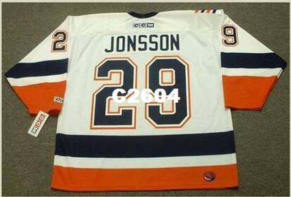men #29 kenny jonsson new york islanders 2002 ccm retro home hockey jersey or custom any name or number retro jersey, Black;red
men #29 kenny jonsson new york islanders 2002 ccm retro home hockey jersey or custom any name or number retro jersey, Black;red