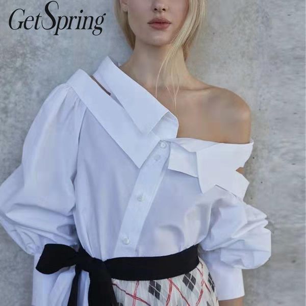 getspring women blouse double collar long sleeve women shirt irregular white shirt fashion white all match ladies blouses
getspring women blouse double collar long sleeve women shirt irregular white shirt fashion white all match ladies blouses