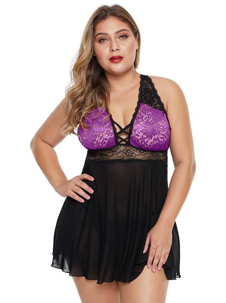 xl-4xl green purple plus size lace sleepwear lingerie night dress lace women nightwear sheer lattice v neck babydoll thong set dlm31227, Black;red
xl-4xl green purple plus size lace sleepwear lingerie night dress lace women nightwear sheer lattice v neck babydoll thong set dlm31227, Black;red