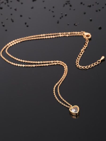 women's fashion pnedant necklace retro simple heart design zircon stylish all match accessory sweet gift for lover, Silver
women's fashion pnedant necklace retro simple heart design zircon stylish all match accessory sweet gift for lover, Silver
