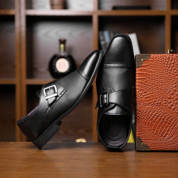 2020 new large foreign trade mens shoes european and american business dress belt buckle shoes popular british mens shoes, Black
2020 new large foreign trade mens shoes european and american business dress belt buckle shoes popular british mens shoes, Black