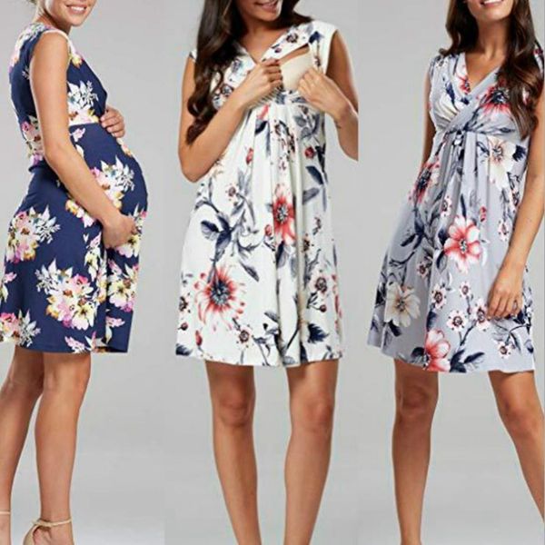 2020 pregnant women v-neck breastfeeding loose printed dress large size casual maternal dresses puerpera feeding clothes, White
2020 pregnant women v-neck breastfeeding loose printed dress large size casual maternal dresses puerpera feeding clothes, White