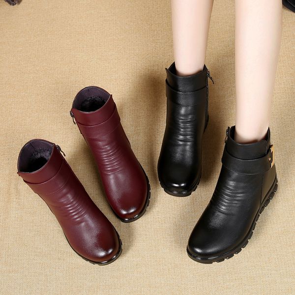 flat heel shoes round toe lady boots boots-women winter footwear low heels booties zipper leather booties ladies 2019 mid calf, Black
flat heel shoes round toe lady boots boots-women winter footwear low heels booties zipper leather booties ladies 2019 mid calf, Black