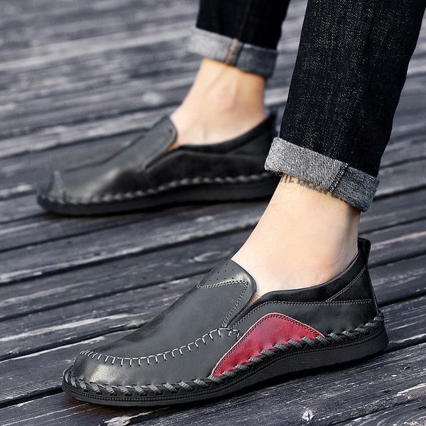 fashion leather men shoes casual classic flats loafers male business casual leather shoes men slip on soft male loafers hc-659, Black
fashion leather men shoes casual classic flats loafers male business casual leather shoes men slip on soft male loafers hc-659, Black