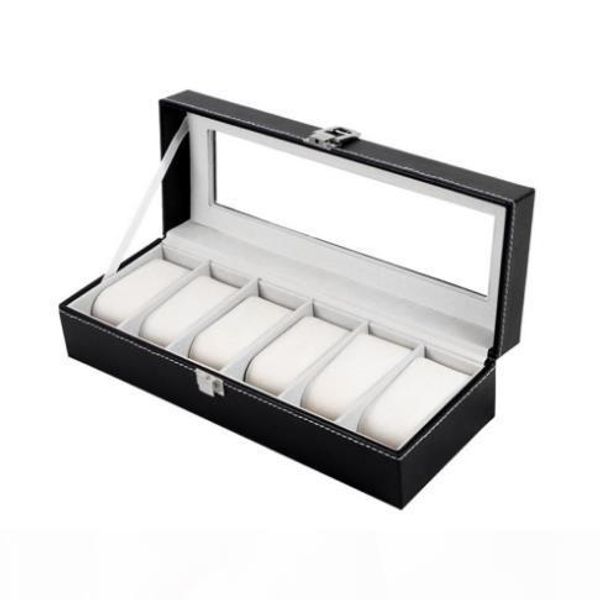 6 grid pu leather watch storage box rectangle wristwatch holder jewelry display case for gifts ll@17, Black;blue
6 grid pu leather watch storage box rectangle wristwatch holder jewelry display case for gifts ll@17, Black;blue