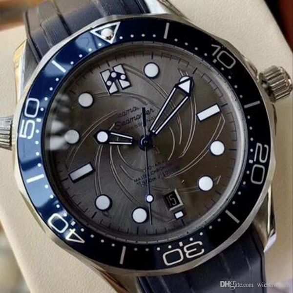 luxury co axial master automatic movement blue ceramic bezel grey dial diver 300m james bond 007 men sea glass back rubber belt wristwatches, Slivery;brown
luxury co axial master automatic movement blue ceramic bezel grey dial diver 300m james bond 007 men sea glass back rubber belt wristwatches, Slivery;brown
