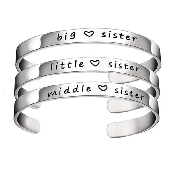 yamily big middle little sister bangle stainless steel cuff bracelets bangles sister birthday gifts women girls jewelry, Black
yamily big middle little sister bangle stainless steel cuff bracelets bangles sister birthday gifts women girls jewelry, Black