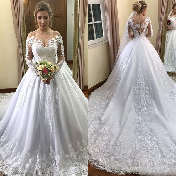 modest long sleeve ball gown wedding dresses 2020 off shoulder lace appliqued arabic bridal gowns garden plus size wedding dresses, White
modest long sleeve ball gown wedding dresses 2020 off shoulder lace appliqued arabic bridal gowns garden plus size wedding dresses, White