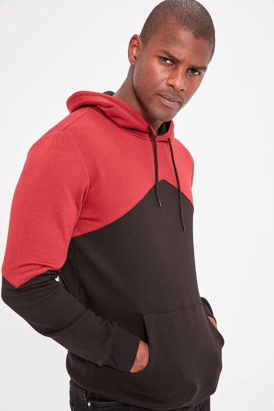 trendyol burgundy men 's hooded kangaroo pocket long sleeve new sweatshirt tmnaw20sw0212, Black
trendyol burgundy men 's hooded kangaroo pocket long sleeve new sweatshirt tmnaw20sw0212, Black
