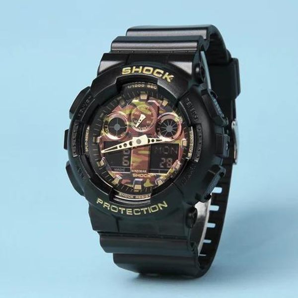 

High quality G sports GA100 luxury outdoor sports men's watch LED waterproof digital S vibration DZ7333 all pointer work