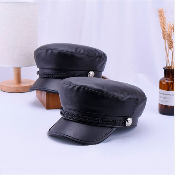 2018 fashion female pu leather fashion navy cap vintage bonnet beret black flat hat casual visor for women men, Blue;gray
2018 fashion female pu leather fashion navy cap vintage bonnet beret black flat hat casual visor for women men, Blue;gray