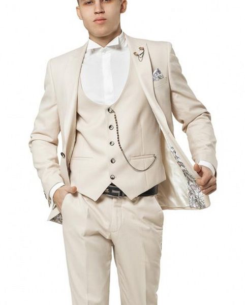 light beige groom tuxedos peak lapel groomsman wedding 3 piece suit fashion men business prom party jacket blazer(jacket+pants+tie+vest)2554, Black;gray
light beige groom tuxedos peak lapel groomsman wedding 3 piece suit fashion men business prom party jacket blazer(jacket+pants+tie+vest)2554, Black;gray