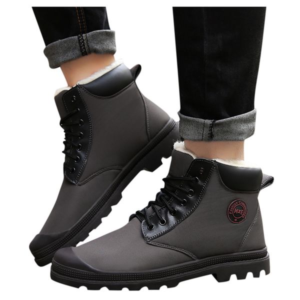 men's winter casual booties plus velvet non-slip warm cotton boots waterproof comfortable snow boots #g2, Black
men's winter casual booties plus velvet non-slip warm cotton boots waterproof comfortable snow boots #g2, Black