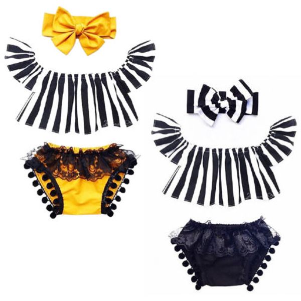 summer newborn baby girls stripe blouse lace shorts headband outfits set clothes 3pcs, Pink;blue
summer newborn baby girls stripe blouse lace shorts headband outfits set clothes 3pcs, Pink;blue