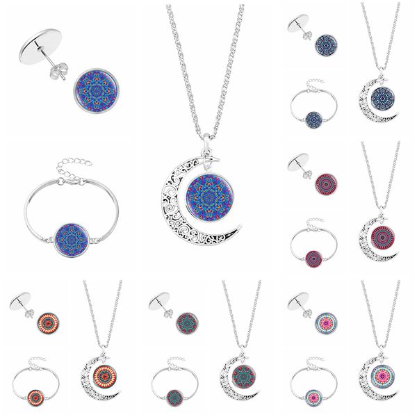 indian mandala flower of life necklace bracelet stud earrings for women buddhism meditation pendant charm chains fashion jewelry set, Black
indian mandala flower of life necklace bracelet stud earrings for women buddhism meditation pendant charm chains fashion jewelry set, Black
