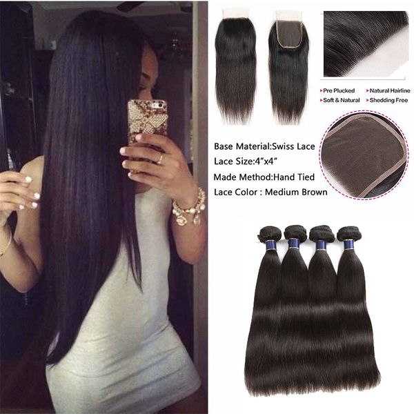 9a indian virgin hair straight body wave 4 bundles with 4x4 closure indian 100% water wave human hair weaves bundles with lace closure, Black
9a indian virgin hair straight body wave 4 bundles with 4x4 closure indian 100% water wave human hair weaves bundles with lace closure, Black