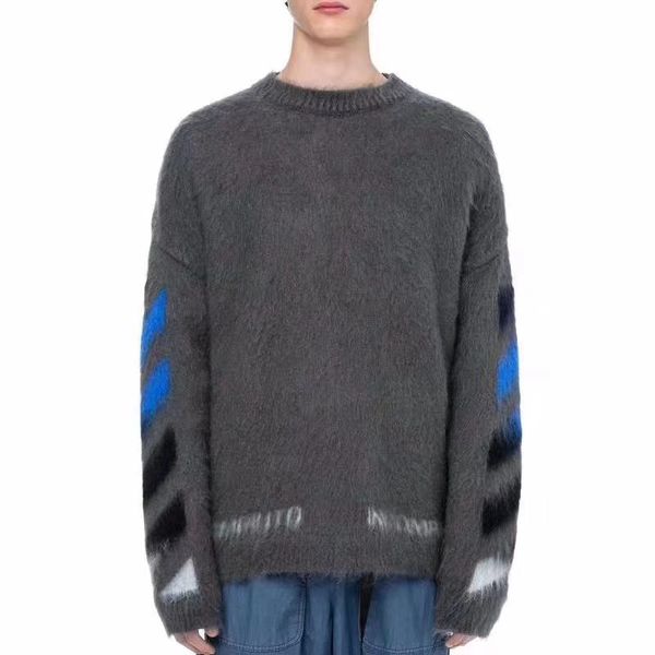 Early autumn new long leeved circular collar arrow logo multicolor mixed knit weater loo e ver ion, White;black
Early autumn new long leeved circular collar arrow logo multicolor mixed knit weater loo e ver ion, White;black