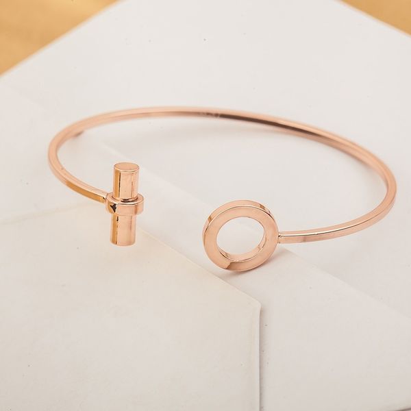 women opening bracelet creative bracelets ladies round bangles couples hand made fashion trendy rose gold color alloy pulseras, Black
women opening bracelet creative bracelets ladies round bangles couples hand made fashion trendy rose gold color alloy pulseras, Black