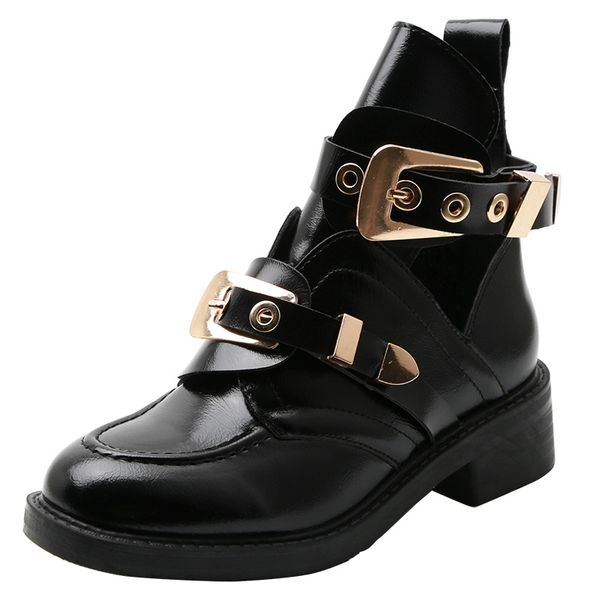 cool women pu hollow motorcycle boots boot female british style autumn winter thick heel short boots high quality, Black
cool women pu hollow motorcycle boots boot female british style autumn winter thick heel short boots high quality, Black