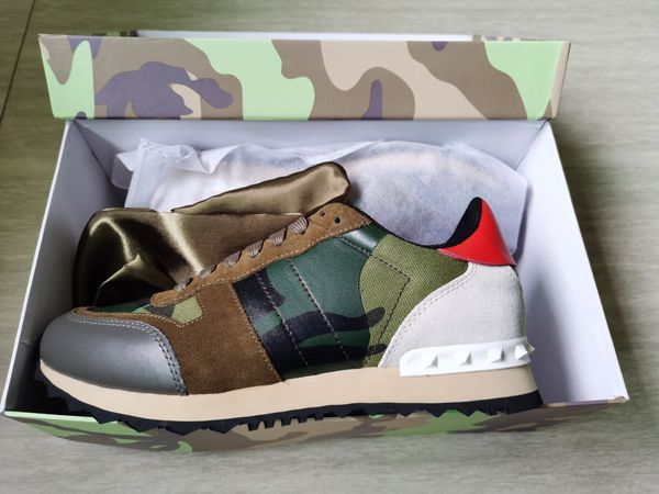fashion stud camouflage sneakers shoes footwear men women genuine leather flats designer rockrunner trainers casual shoes whit box, Black
fashion stud camouflage sneakers shoes footwear men women genuine leather flats designer rockrunner trainers casual shoes whit box, Black