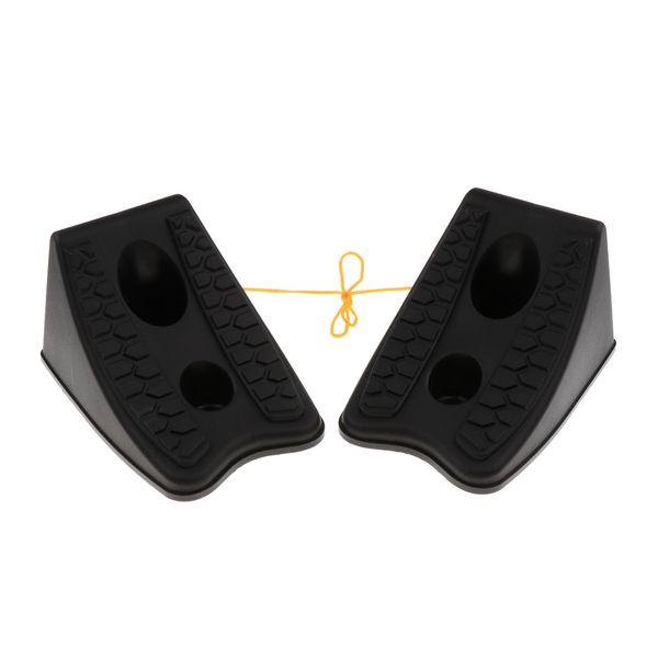 1 pair anti-slip vehicles car truck wheel tire chock sblock black