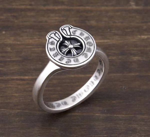 925 sterling silver round rings trend personality jewelry punk style mens and women lovers gift hip hop cross style luxury designer jewelry, Golden;silver 
925 sterling silver round rings trend personality jewelry punk style mens and women lovers gift hip hop cross style luxury designer jewelry, Golden;silver