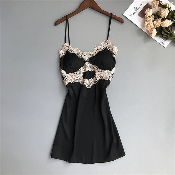black nightdress with chest pad small chest gathered nightdress women backless strap thin section home service, Black;red
black nightdress with chest pad small chest gathered nightdress women backless strap thin section home service, Black;red
