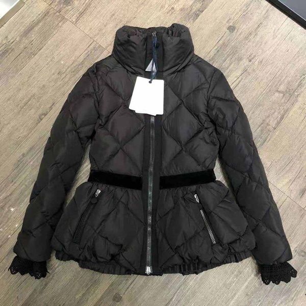 new winter 2019 waist collection splicing lace sleeve zipper women's down jacket stand collar fashionable warm coat, Black
new winter 2019 waist collection splicing lace sleeve zipper women's down jacket stand collar fashionable warm coat, Black