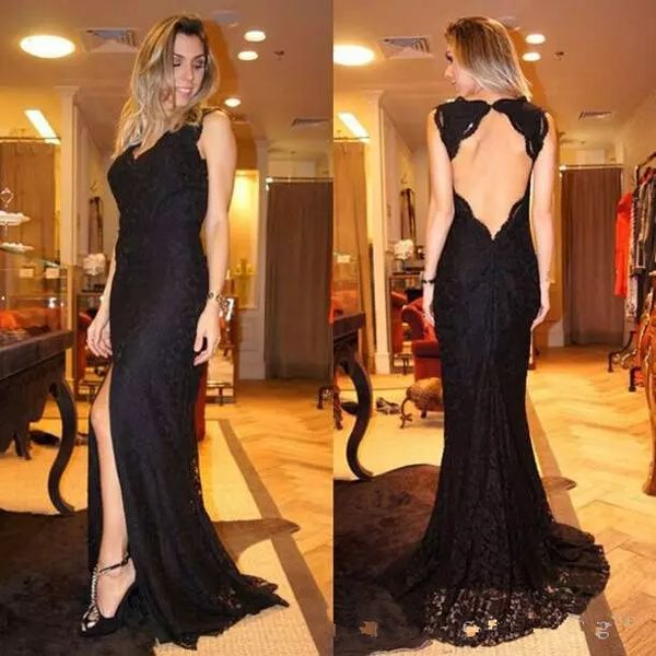 2019 off shoulder lace slim mermaid prom dresses open back sweep train long women full lace evening party gowns simple vestidos soiree, Black
2019 off shoulder lace slim mermaid prom dresses open back sweep train long women full lace evening party gowns simple vestidos soiree, Black