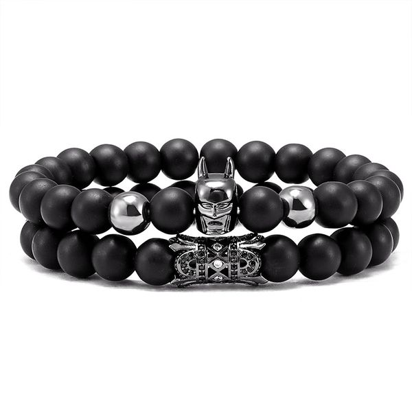 2 pieces / set of the latest natural stone micro-set men's bracelet beaded bracelet men's and women's gifts charm jewelry, Black
2 pieces / set of the latest natural stone micro-set men's bracelet beaded bracelet men's and women's gifts charm jewelry, Black