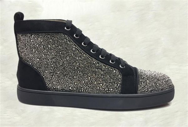 new arrival men women genuine leather high casual shoes christiens designer brand red bottom sneakers mens shoes with box and dustbag, Black
new arrival men women genuine leather high casual shoes christiens designer brand red bottom sneakers mens shoes with box and dustbag, Black
