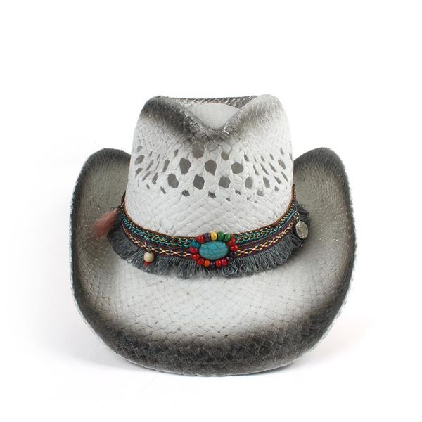 women men straw hollow western cowboy hat lady dad handmade bohemia sombrero hombre cowgirl jazz sun caps size 56-58cm, Blue;gray
women men straw hollow western cowboy hat lady dad handmade bohemia sombrero hombre cowgirl jazz sun caps size 56-58cm, Blue;gray