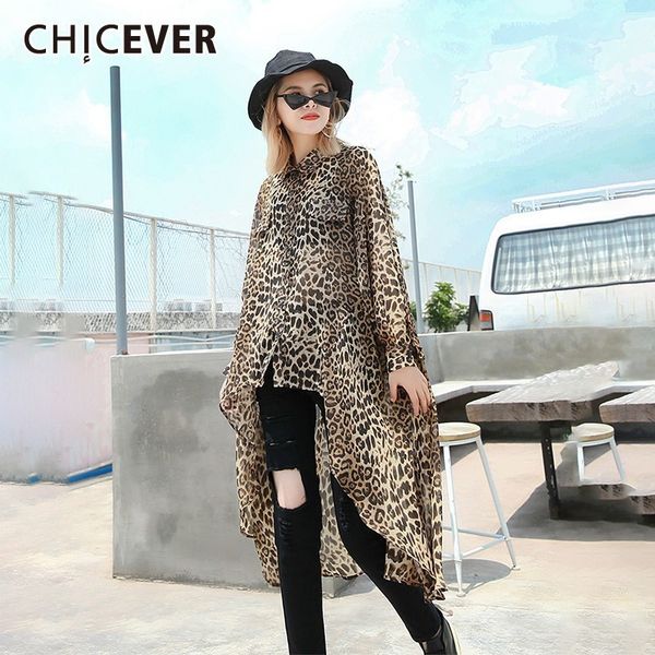 chicever spring chiffon leopard print women shirt lapel long sleeve asymmetrical loose slim female clothing 2019 fashion new, White
chicever spring chiffon leopard print women shirt lapel long sleeve asymmetrical loose slim female clothing 2019 fashion new, White