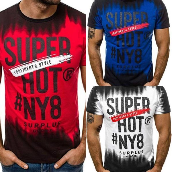 2019 summer new men's letter printing round neck slim short-sleeved t-shirt large size thin men's casual short t-shirt, White;black
2019 summer new men's letter printing round neck slim short-sleeved t-shirt large size thin men's casual short t-shirt, White;black